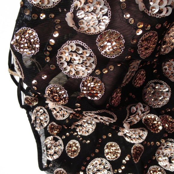 Anthropologie Let Me Be Sequin Embellished Tank Top Black - Small - Picture 10 of 13